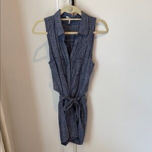 Joie Blue Chambray Romper